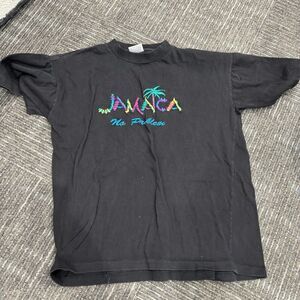Vintage Magic Tees Jamaica No Problem T-Shirt Mens Size L Black Single Stitch